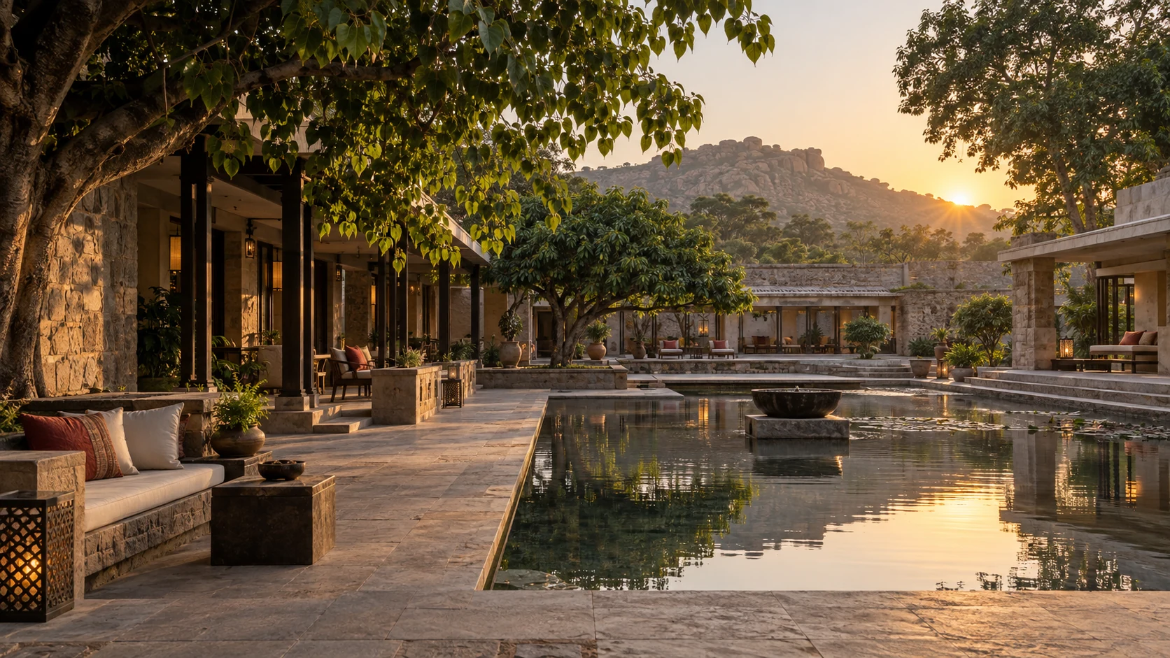 Courtyard and reflecting pool